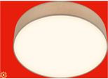 Briloner Leuchten LED Deckenleuchte "Duck", Beige (Taupe), 1, Ø 9Cm H: 3,2Cm, 1 Stk., Leuchten, 38X10,5 Cm, Wohnzimmer, Schlafzimmer, Flur, KüChe, LED Deckenleuchte