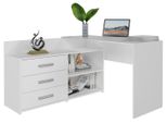 Topeshop DANY BIEL KPL, Ecke, Rechteckige Form, Partikelbord, Partikelbord, Gaming, Homeoffice, Büro, Matt