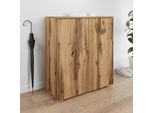 Schuhkommode Otto Home "Paris", Braun (Votan Eichefarben), B:70Cm H:80Cm T:35Cm, Sideboards, Schuhkommode, Zwei TüRen Mit Verstellbaren EinlegeböDen, Breite 70Cm