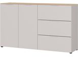 Sideboard Germania "Savoca", Beige (Kaschmir, Lindberg, Eiche, Nachbildung), B:151Cm H:98Cm T:40Cm, Holzwerkstoff, Sideboards, Sideboard