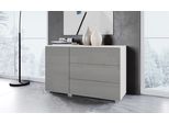 Sideboard Otto Home "Paris", Weiß (Weiß Matt, Grau Hochglanz), B:111Cm H:68Cm T:39Cm, Sideboards, Sideboard, Moderne 110Cm Breite Grifflose Kommode, Vielseitig Einsetzbar