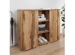 Schuhkommode Otto Home "Paris", Braun (Eichefarben Wotan), B:100Cm H:80Cm T:35Cm, Sideboards, Schuhkommode, Breite 100 Cm
