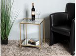 Beistelltisch Haku "Sofatisch, Wohnzimmertisch", Gold (Gold, Gold, Gold), B:39Cm H:55Cm T:39Cm, Tische, Beistelltisch, Quadratisch - Aus Metall Gold B/T/H 39/39/55 Cm