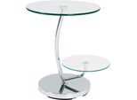 Beistelltisch Haku "Sofatisch, Wohnzimmertisch", Grau (Silber, Silber, Silber), B:52Cm H:55Cm T:52Cm, Tische, Beistelltisch, Rund - Aus Metall Silber - Ø/H 52/55 Cm