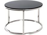 Beistelltisch Haku "Sofatisch, Wohnzimmertisch", Schwarz (Silber, Silber, Silber), B:60Cm H:36Cm T:60Cm, Tische, Beistelltisch, Rund - Aus Metall Silber - Ø/H 60/36 Cm