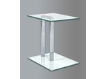Beistelltisch Haku "Sofatisch, Wohnzimmertisch", Silber (Silber, Silber, Silber), B:45Cm H:50Cm T:35Cm, Tische, Beistelltisch, Rechteckig - Aus Metall Silber B/T/H 45/35/50 Cm
