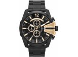 Chronograph Diesel "Mega Chief", Schwarz, Armbanduhren, Herren, Chronograph, Quarzuhr, Armbanduhr, Herrenuhr, Stoppfunktion, Edelstahlarmband