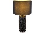 Globo Lighting Tischleuchte "Sebastian", Schwarz, Ø 40Cm H: 63,5Cm, 1 Stk., Leuchten, Tischlampe/Schlafzimmer/Wohnzimmer, Tischleuchte