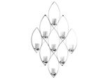Wandkerzenhalter Fink "Maruf", Silber (Silberfarben), B:46Cm H:84Cm T:6Cm, Edelstahl, Kerzenhalter