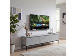 Lowboard 150 Cm Grau TV Schrank Schublade Fernsehkommode Stauraum Fernsehschrank