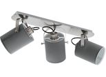 Eglo Deckenspot "Villabate", Grau (Nickelfarben, Grau), 3, Leuchten, Deckenlampe, Deckenspot