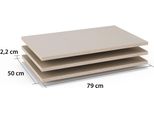Einlegeboden Rauch "ZubehöR FüR Rauch-SchräNke Orange/Black", Beige (Leinenoptik Hell), B:79Cm H:2,2Cm T:50Cm, Holzwerkstoff, EinlegeböDen, Einlegeboden, 3Er-Set Breite 79 Cm, Tiefe 50 Cm