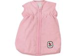 Puppen Schlafsack CHIC2000 "Brombeere", Rosa (Melange Grau, Rosa), Puppenausstattungen, Kinderb:27Cm H:2Cm T:45Cm, Polyester, B:27Cm H:2Cm T:45Cm