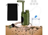 Lebensmittelwasserfilter - Outdoor-Überlebensfilter - 3000L Wasserfilter - BPA-freier Wasserfilter - Überlebens- und Wasserreinigungssatz - Outdoor-Wasserfilter - Survival-Wasserfilter - Wasserpumpen - Wasserfilter-Set - Wasseraufbereitungsanlage - Überlebensausrüstung
