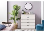 Sideboard Home Affaire "Duero", Weiß, B:90Cm H:95Cm T:40Cm, Holzwerkstoff, Sideboards, Sideboard, Kommode Mit 5 SchubkäSten, Breite 90 Cm