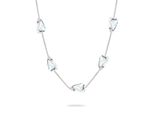 Edelstahlkette Liebeskind Berlin "Schmuck Geschenk Halskette Glass Heart", Edelstahlfarben, Transparent, Halsketten, Damen, Edelstahl, L: 45 B: 1,3Mm, Edelstahlkette, Mit Glasstein, B:1,3Mm