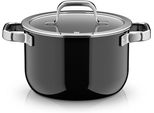 Kochtopf WMF "Fusiontec Mineral Pro", Schwarz, B:28Cm H:19Cm L:29Cm Ø:20Cm, TöPfe, Kochtopf, Kratzfeste OberfläChe, WäRmereduzierende Hohlgriffe, Made In Germany