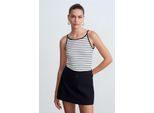 Gestreifte äRmellose Cami-Bluse