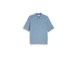 Tom Tailor Herren Strickpullover Mit Polokragen, Blau, Meliert, Gr. L
