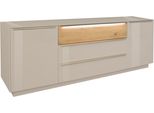 Lowboard Mäusbacher "Nova", Kaschmir, B:214Cm H:71Cm T:42Cm, Sideboards, Lowboard, Lowboard, BHT 214/71/42 Cm, Inkl. Griffbeleuchtung, TüRdäMpfung