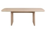 Esstisch Actona Group "Christo", Weiß (Weiß Pigmentiert Eiche), B:220Cm H:75Cm T:105Cm, Tische, Esstisch, Rechteckig, Eichenfurnier Lackiert, Lamellenfuß, B: 220 Cm