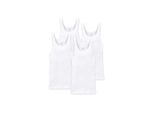 Unterhemd Schiesser "Unterhemd 4Er Pack", Herren, Gr. L, N-Gr, Weiß, Obermaterial: 100% Baumwolle Co., Unterhemden Unterhemd