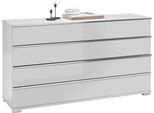 Schubkastenkommode Musterring "Imola W", Weiß, B:149Cm H:82Cm T:42Cm, Floatglas, Holzwerkstoff, Sideboards, Mit Selbsteinzug Und DäMpfung