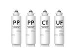 Waterdrop TSU Ersatzwasserfilter, 4er-Pack (2 x TSPP, 1 x TSCT, 1 x TSUF), Ersatz für das Waterdrop TSU Wasserfiltersystem