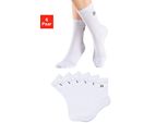 Tennissocken Lascana active "Sportsocken Damen, Laufsocken, Wandersocken", Damen, Gr. 39/42, Weiß (6X Weiß), Baumwollmischung, Unifarben, Elastisch, Socken Tennissocken, Mit Baumwoll Frottee