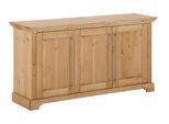 Kommode Otto Home "Melissa", Beige (Natur), B:132Cm H:70Cm T:39Cm, Massivholz, Sideboards, Kommode, Aus Massiver Kiefer, FSC Zertifiziert, 3-TüRig, Breite 132 Cm