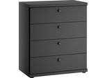 Schubkastenkommode Wiemann "GöTeborg", Grau (Graphit, Dekor), B:75Cm H:86Cm T:42Cm, Holzwerkstoff, Sideboards, Vormontiert