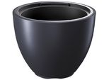 Blumentopf Prosperplast "Heos", Grau (Anthrazit), H:43,5Cm Ø:56,9Cm, Kunststoff, PflanzgefäßE