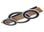 Globo Lighting Deckenleuchte "Jayden", Schwarz (Holzoptik, Schwarz), 1 Stk., Leuchten, Deckenlampe, Wohnzimmer, Schlafzimmer, 3000 Kelvin, Deckenleuchte