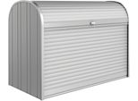 Gartenbox BioHort "Storemax Gr. 190, Verschiedene Farben", Silber (Silber, Metallic), B:190Cm H:136Cm T:97Cm, Stahl, Aufbewahrungsboxen, Gartenbox, 190X96,5X136 Cm, Ideal Als MüLltonnenboxoder Fahrradgarage