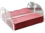 Serviettenhalter Ruco "Acryl-Halter", Rot (Transparent), B:18Cm H:5Cm L:18Cm, Kunststoff, Serviettenhalter, Serviettenspender, Modern, Made In Germany