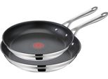 Pfannen-Set Tefal "Jamie Oliver Cook Smart", Schwarz (Edelstahl, Schwarz), Ø:28Cm, Pfannen, Antihaftversiegelung, Induktion, Thermo-Signal, SpüLmaschinenfest