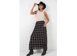 Hoch Taillierter Geometrischer Druck Maxi-Rock