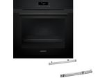 Siemens iQ300 Einbau-Backofen-Set HB271PAL25, HB271ABB3 Backofen + HZ538000 Clip-Auszug, 60 x 60 cm, Deep black inox