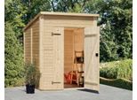 Alpholz Geräteschuppen Lotta 3,1 m2 Gerätehaus aus Holz, Geräteschrank mit 16 mm Wandstärke, Gartenhaus mit Montagematerial