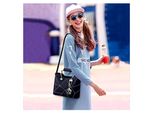 Schultertasche Damen Mode Kunstleder Schick Shopper Handtasche Umhängetasche Tote Handtaschen mit Quasten