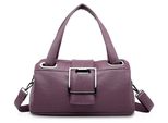Damen Handtaschen für Damen Mode Umhängetasche Handtasche Schultertasche Frauen Retro Handtasche Kunstleder Lila
