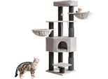 Katzenkratzbaum-Spielcenter mit selbstheizender Decke – 50 x 50 x 160 cm