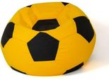 Fußball Sako Tasche pouffe gelb-schwarz XL 120 cm