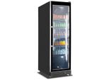 Gastro Kühlschrank | Lagerkühlschrank | Gewerbekühlschrank | 1 Glastür | Schwarz | 500 Liter | +2 bis +10 °C