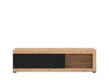 Lowboard Inosign "Remo Tv-Kommode", Schwarz (Artisan Eiche), B:160Cm H:45Cm T:34Cm, Sideboards, Lowboard, Tv-Kommode Mit Led-Beleuchtung, Breite 160 Cm
