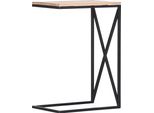 Beistelltisch Gutmann Factory "Firestone", Schwarz (Schwarz, Schwarz, Natur), B:45Cm H:65Cm T:30Cm, Tische, Beistelltisch
