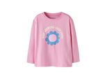 Langarmshirt name it "Nmflindali LS Nreg TOP Box", MäDchen, Gr. 92, Begonia Pink, Jersey, Obermaterial: 95% Baumwolle, 5% Elasthan, Bedruckt, Regular Fit Normal, Rundhals, Shirts Langarmshirt, Baumwollmischung, Regular Fit