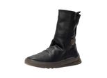 Stiefelette Softinos "Softinos Stiefelette Leder", Damen, Gr. 40, Schwarz (Navy), Leder, Schuhe Stiefelette