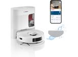 Bosch Saugroboter "Spotless + BCRD1W, Saugroboter Mit Wischfunktion, 11.000 Pa Saugkraft", Weiß (Weiß Bcrd2W), B:35,3Cm H:9,6Cm T:35,1Cm, Saugroboter, Trocken-Servicestation, Infrarot Navigation, Carbon BüRste