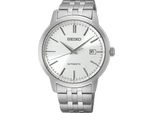 Automatikuhr Seiko, Silber (Silberfarben, Silberfarben), Armbanduhren, Herren, Automatikuhr, Armbanduhr, Herrenuhr, Datum, Edelstahlarmband